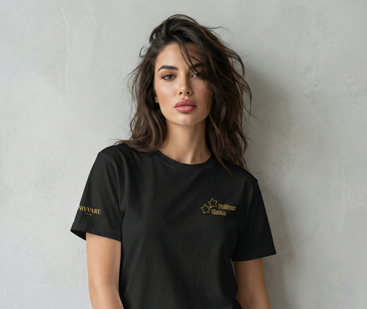 Premium Embroidered Minimalist Streetwear Tee - Stars Edition